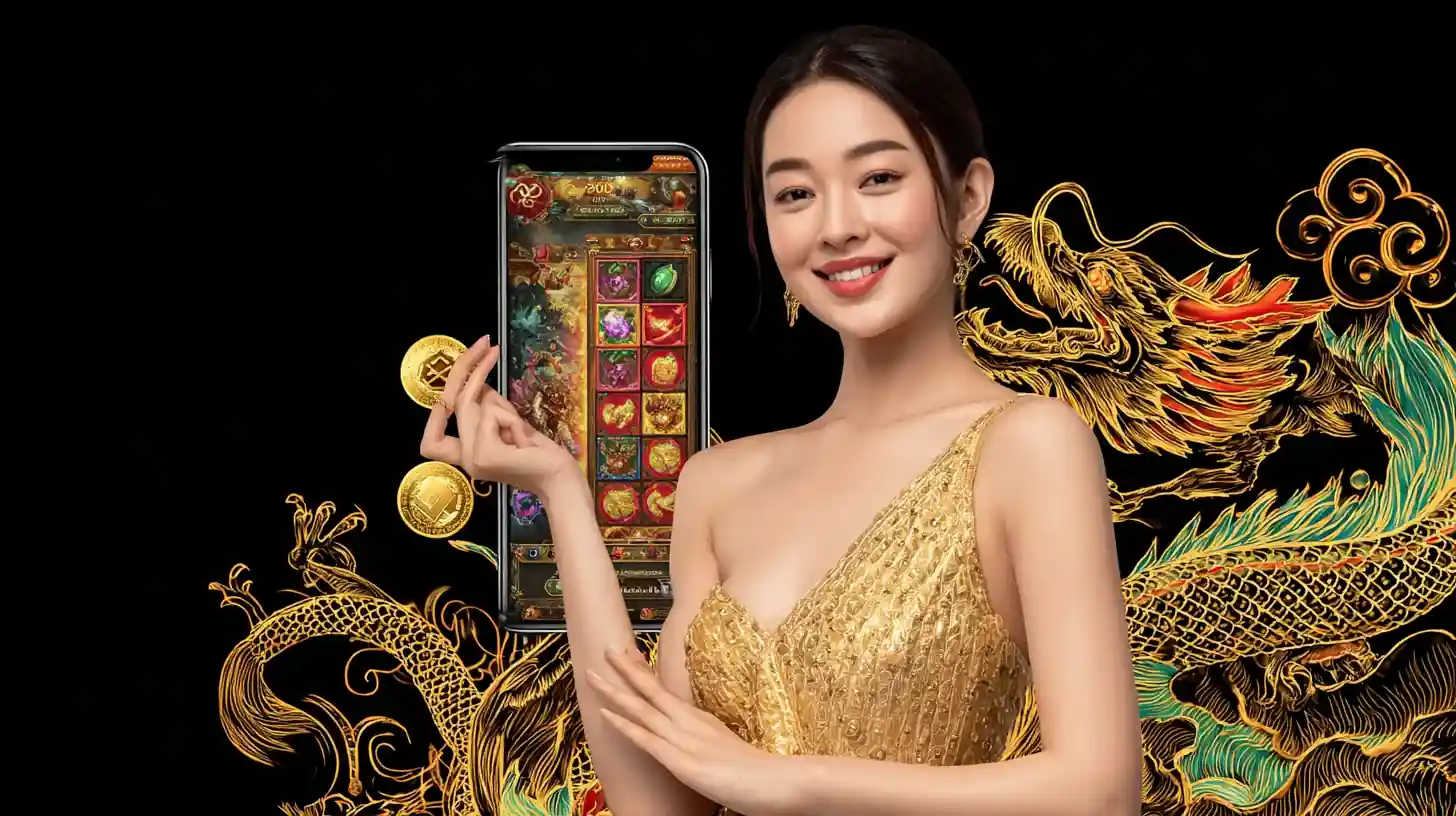 Woman wearing a yellow dress, using a phone, depicting instant game engagement